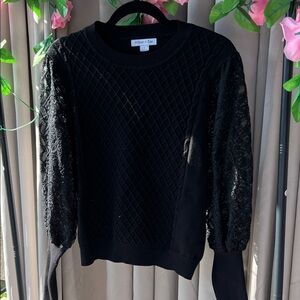 Black Sweater with Lace arms
